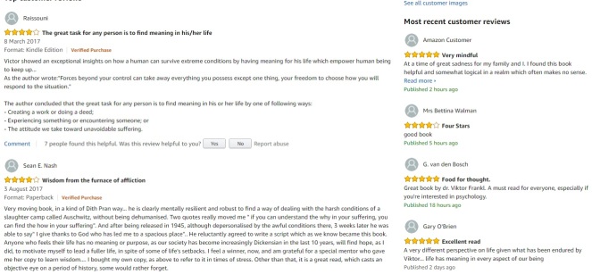 reviews for man's search for meaning